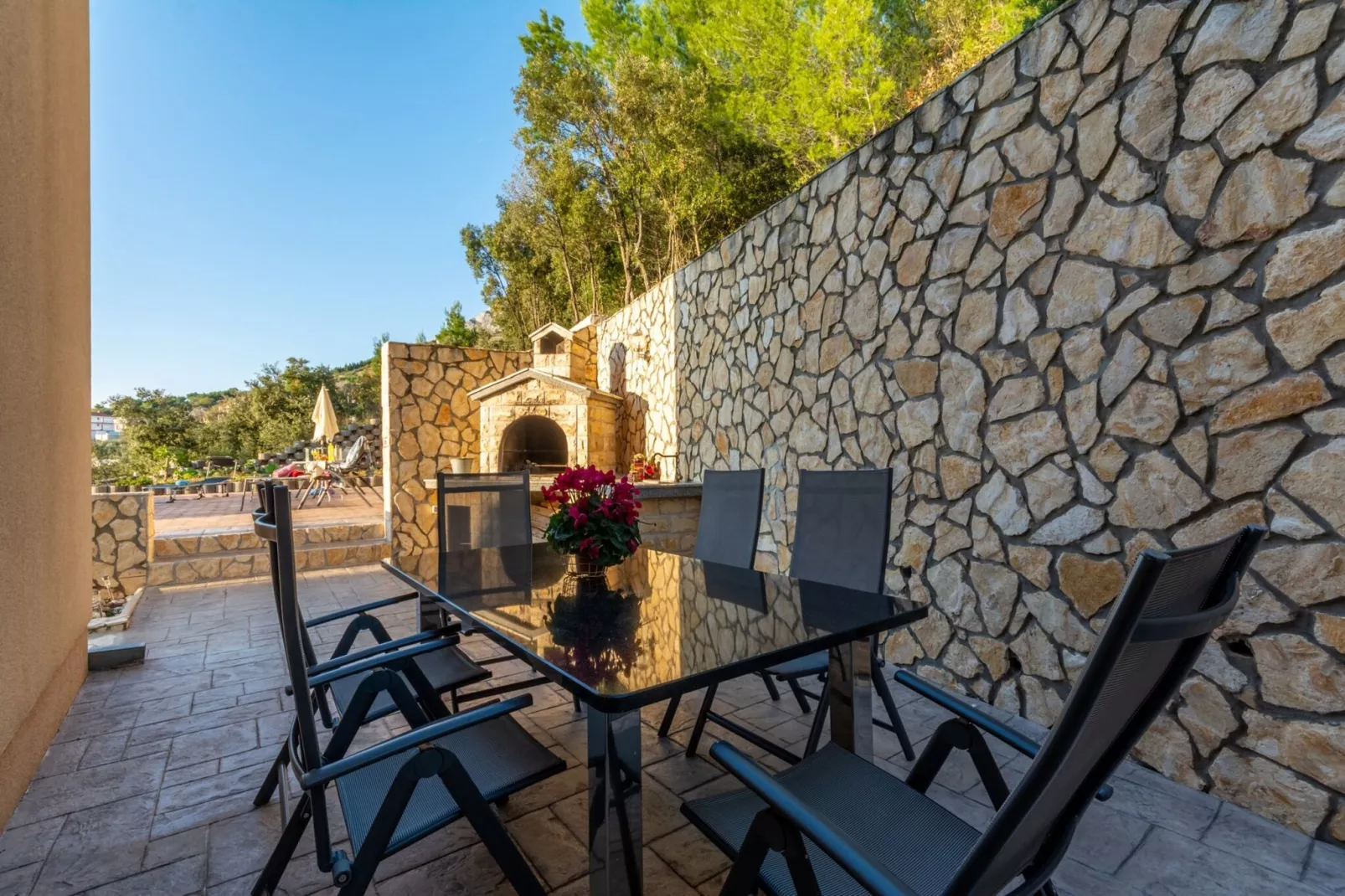 Apartments Palma - Two Bedroom Apartment with Balcony and Sea View  ( Veliki )-Terrace