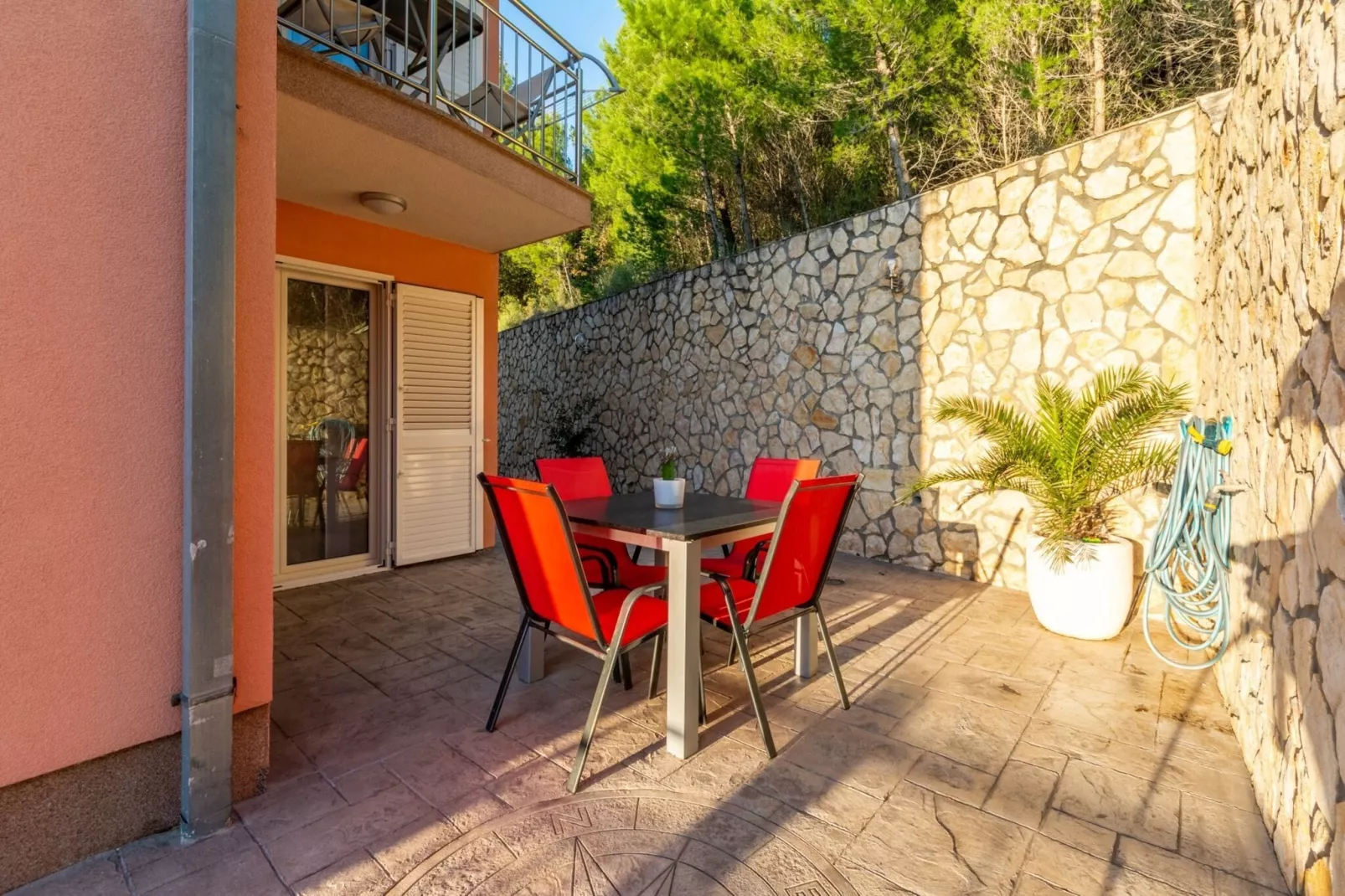 Apartments Palma - Two Bedroom Apartment with Balcony and Sea View  ( Veliki )-Outdoor