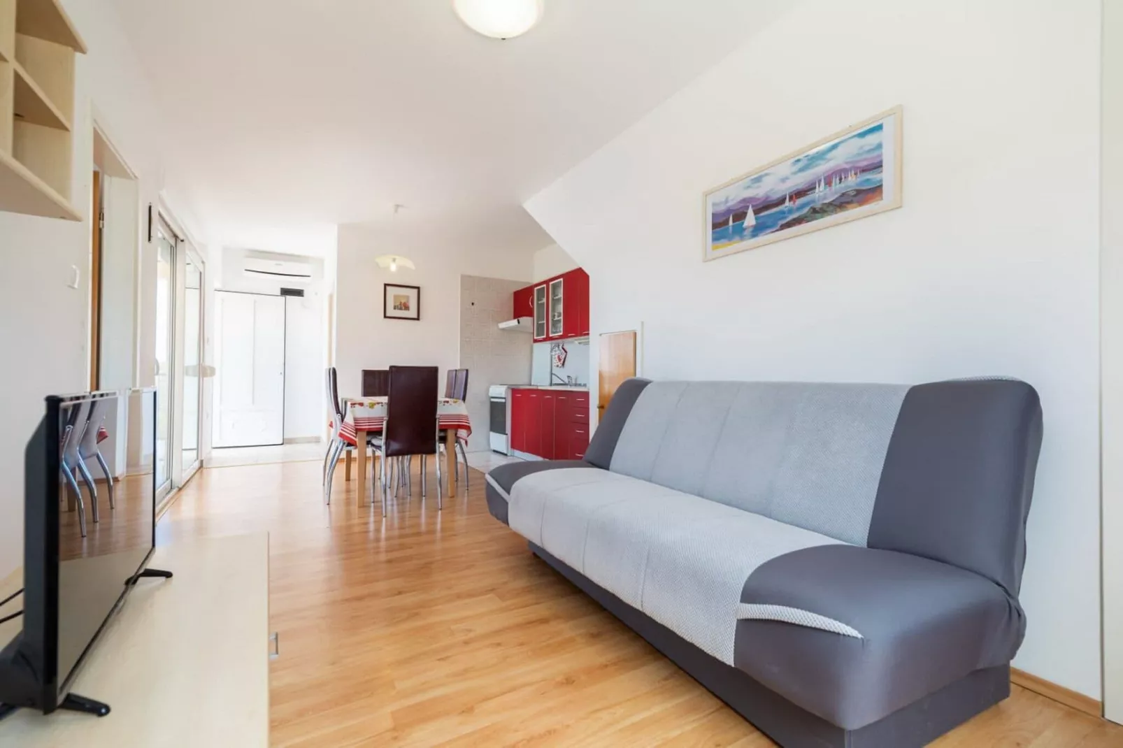 Apartments Fran-One Bedroom Apartment with Terrace and Sea View ( Fran 1 )-Living room