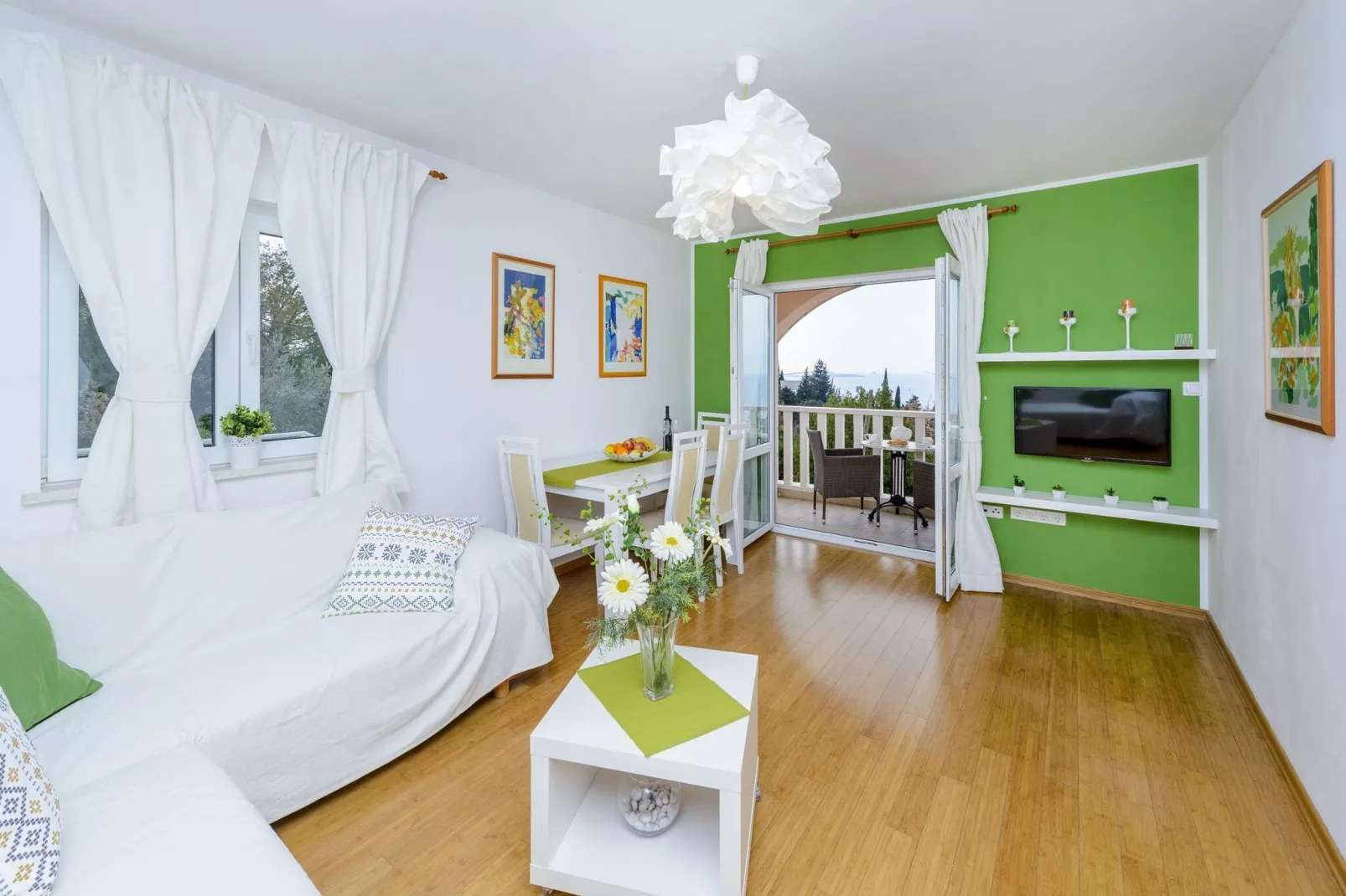 Apartments Maris-Superior One Bedroom Apartment  with Terrace and Sea view-Living room