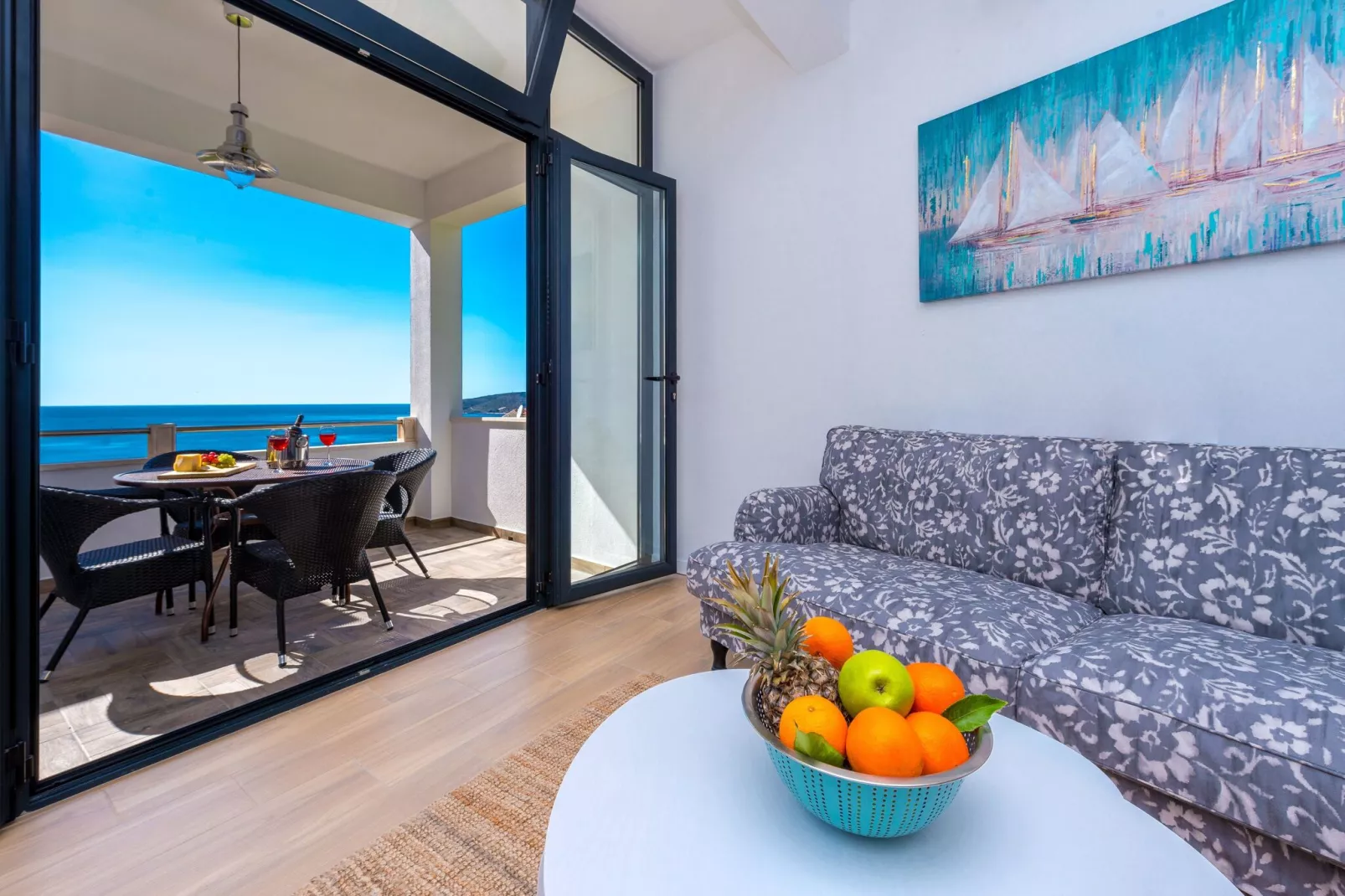 Apartments Maris-Two Bedroom Apartment with Terrace and Sea View-address Plat  21-Living room