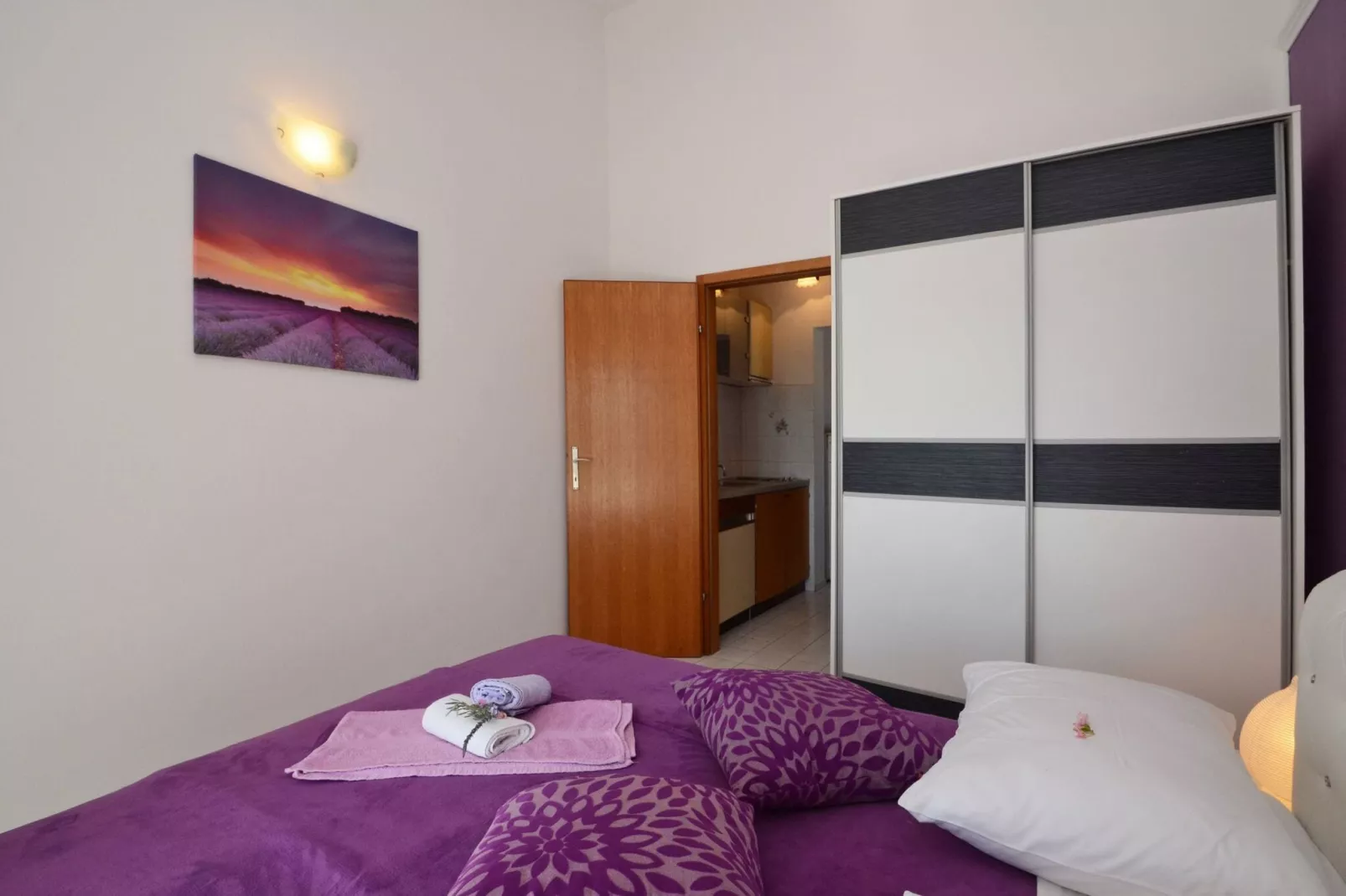 LaidBack Apartments - One Bedroom Apartment with Balcony and Sea View (Lavander)-Bedroom