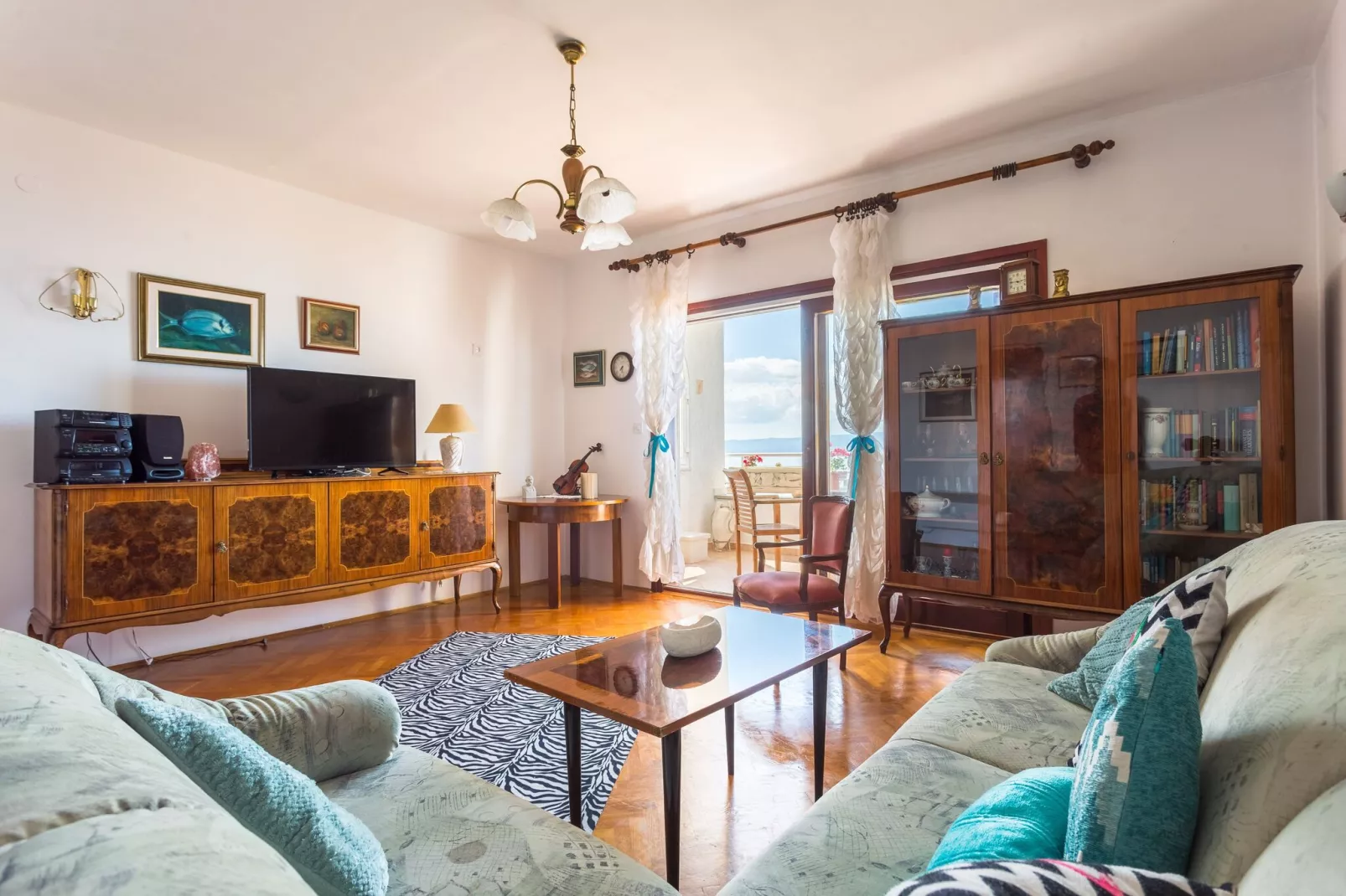 Apartments Sunrise ( Duilovo ) -Three Bedroom Apartment with Sea View  Terrace-Schlafzimmer