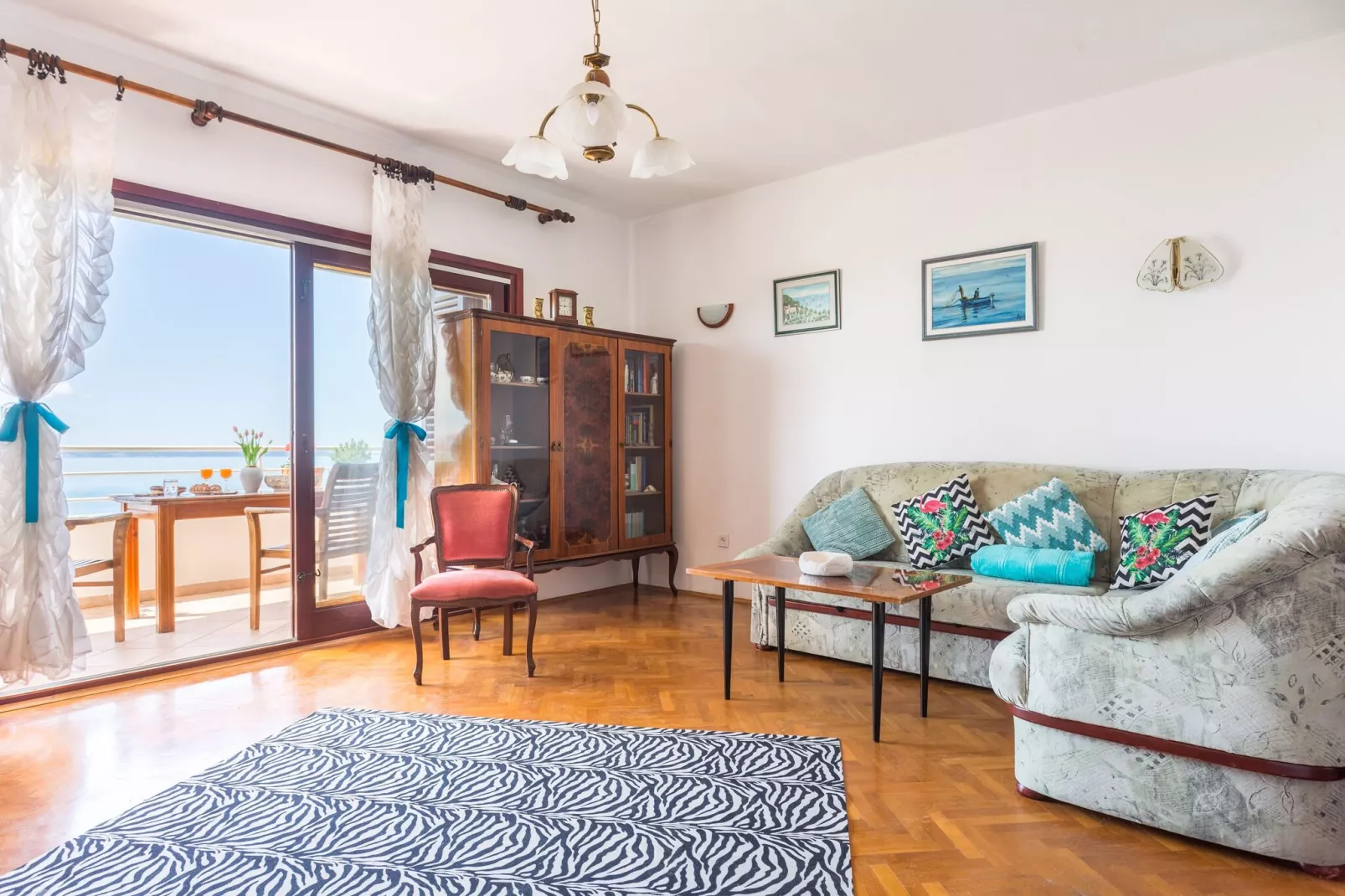 Apartments Sunrise ( Duilovo ) -Three Bedroom Apartment with Sea View  Terrace-Schlafzimmer