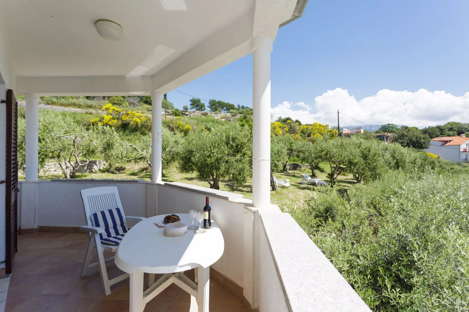 Apartments Sunrise ( Duilovo ) -Three Bedroom Apartment with Sea View  Terrace-Terrassenbalkon
