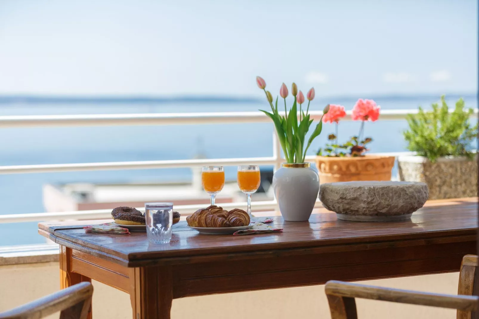 Apartments Sunrise ( Duilovo ) -Three Bedroom Apartment with Sea View  Terrace-Aussicht