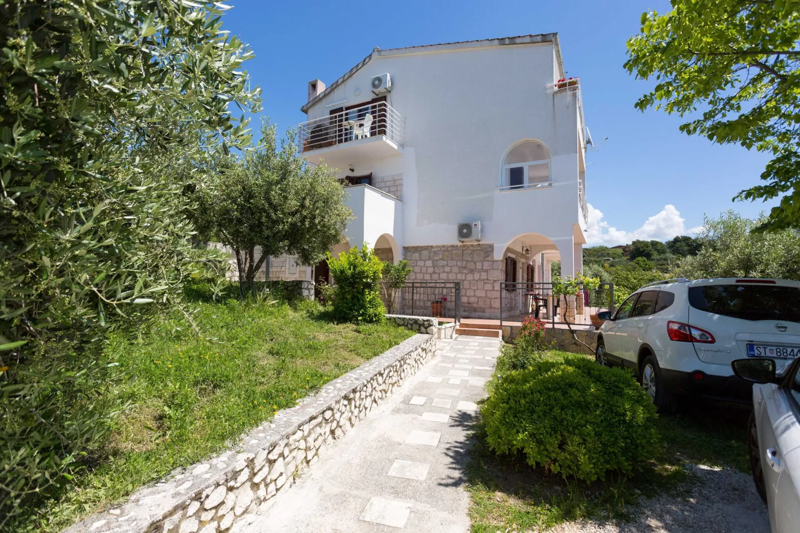 Apartments Sunrise ( Duilovo ) -Three Bedroom Apartment with Sea View  Terrace-Außenbereich