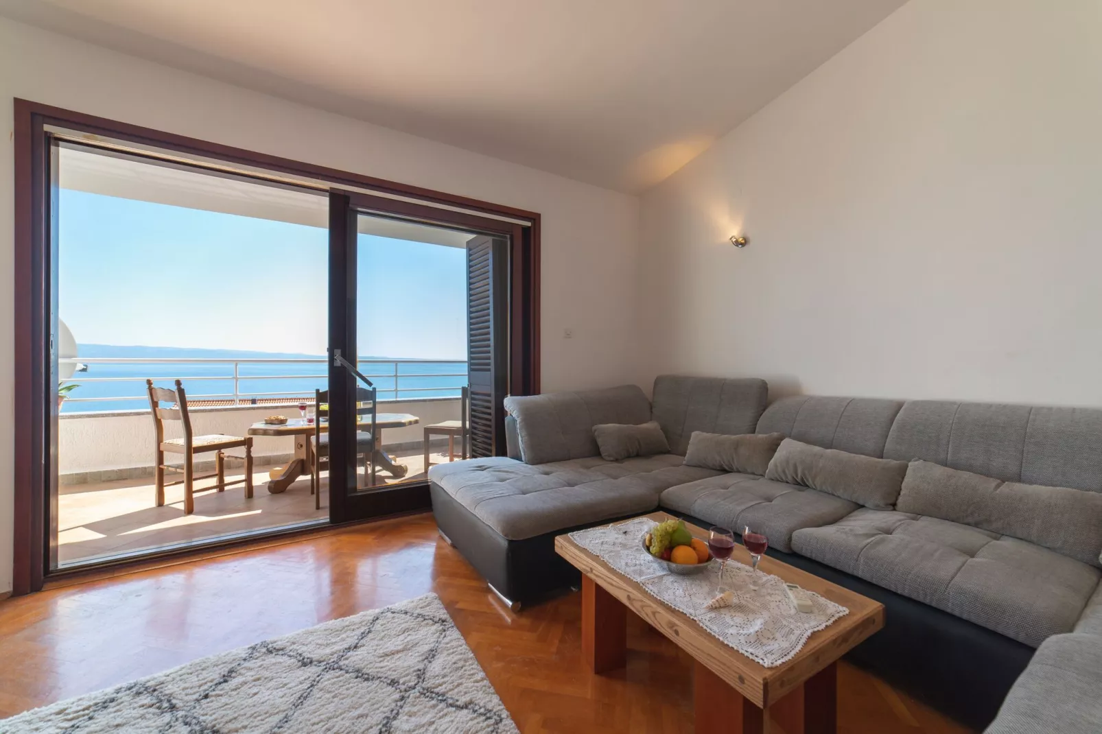 Apartments Sunrise ( Duilovo ) -Superior Three Bedroom Apartment with Sea View Terrace-Salon