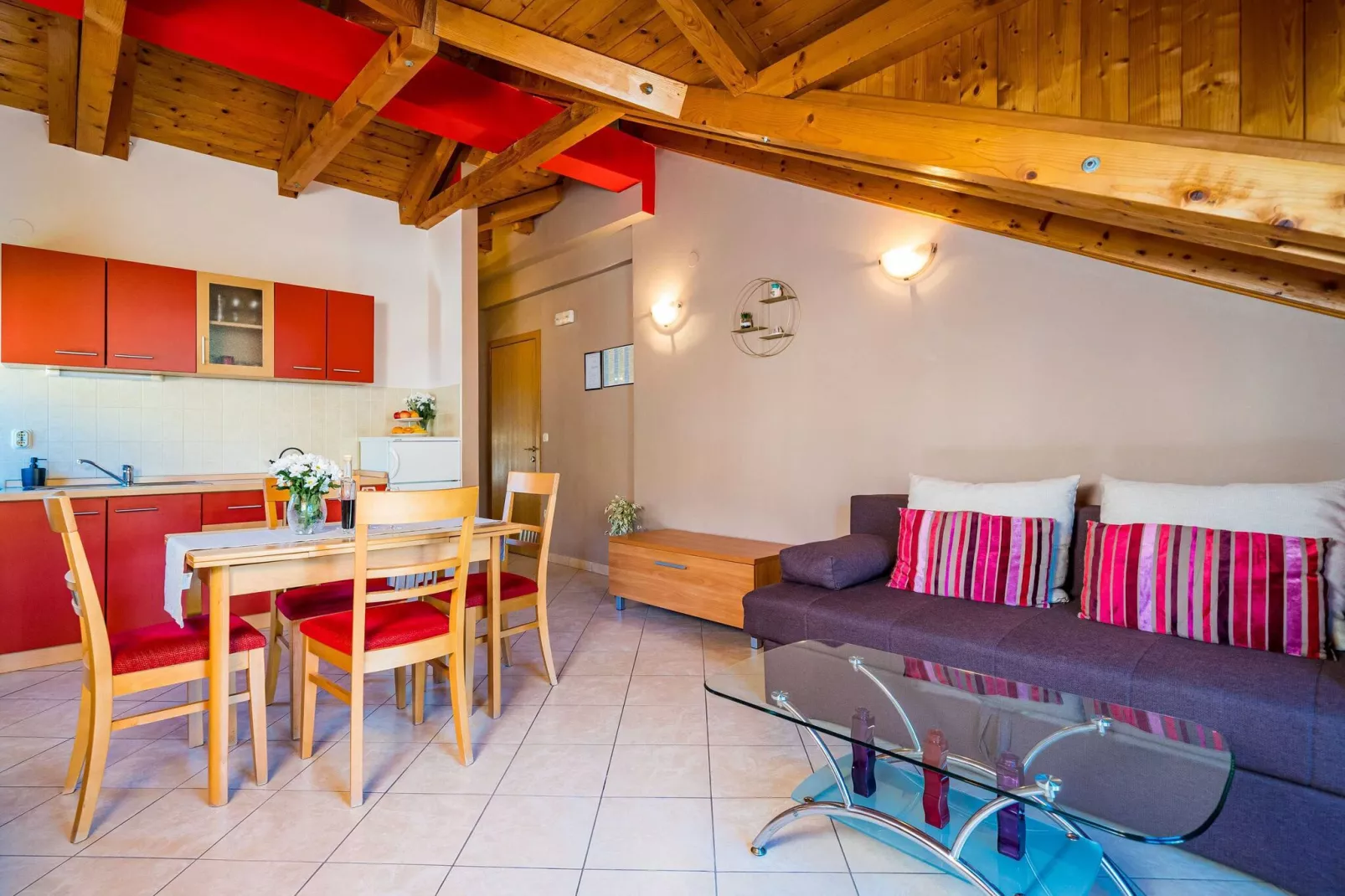 Apartments Vodnica- Comfort One Bedroom Apartment with Balcony and Partial Sea View A1-Living room