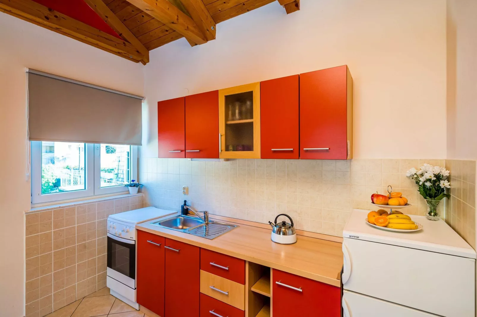 Apartments Vodnica- Comfort One Bedroom Apartment with Balcony and Partial Sea View A1-Kitchen