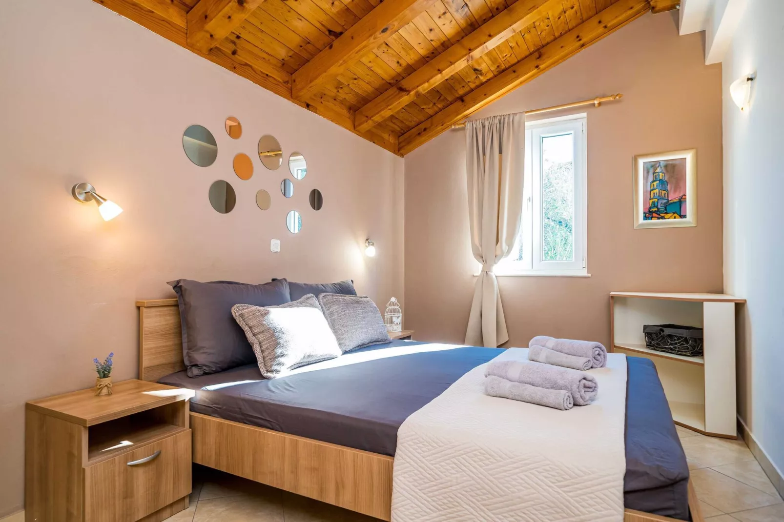 Apartments Vodnica- Comfort One Bedroom Apartment with Balcony and Partial Sea View A1-Bedroom