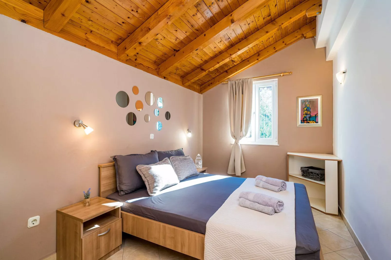 Apartments Vodnica- Comfort One Bedroom Apartment with Balcony and Partial Sea View A1-Bedroom