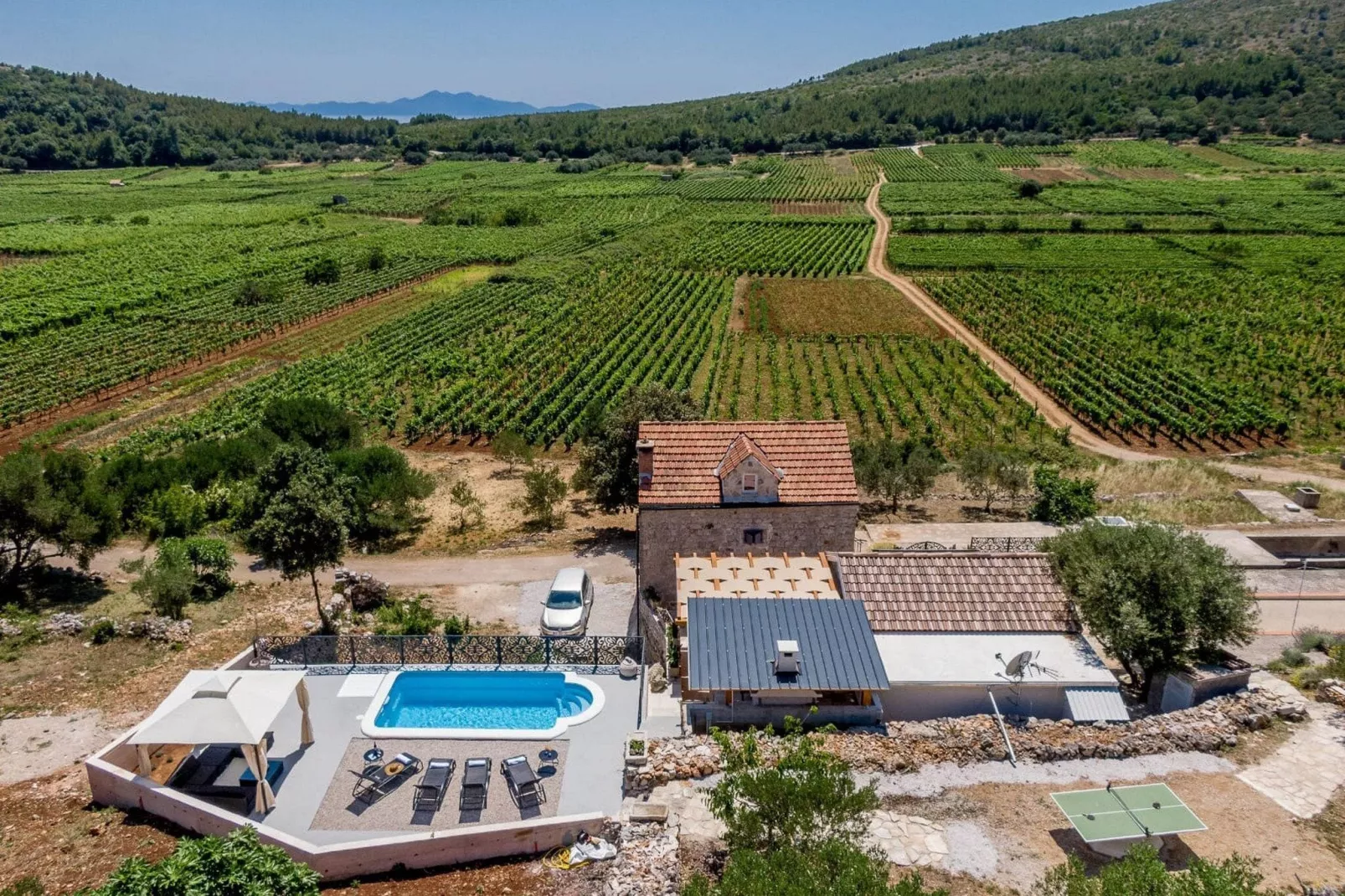 Stone House Prapatna-Two Bedroom Holiday Home with Swimming Pool-View