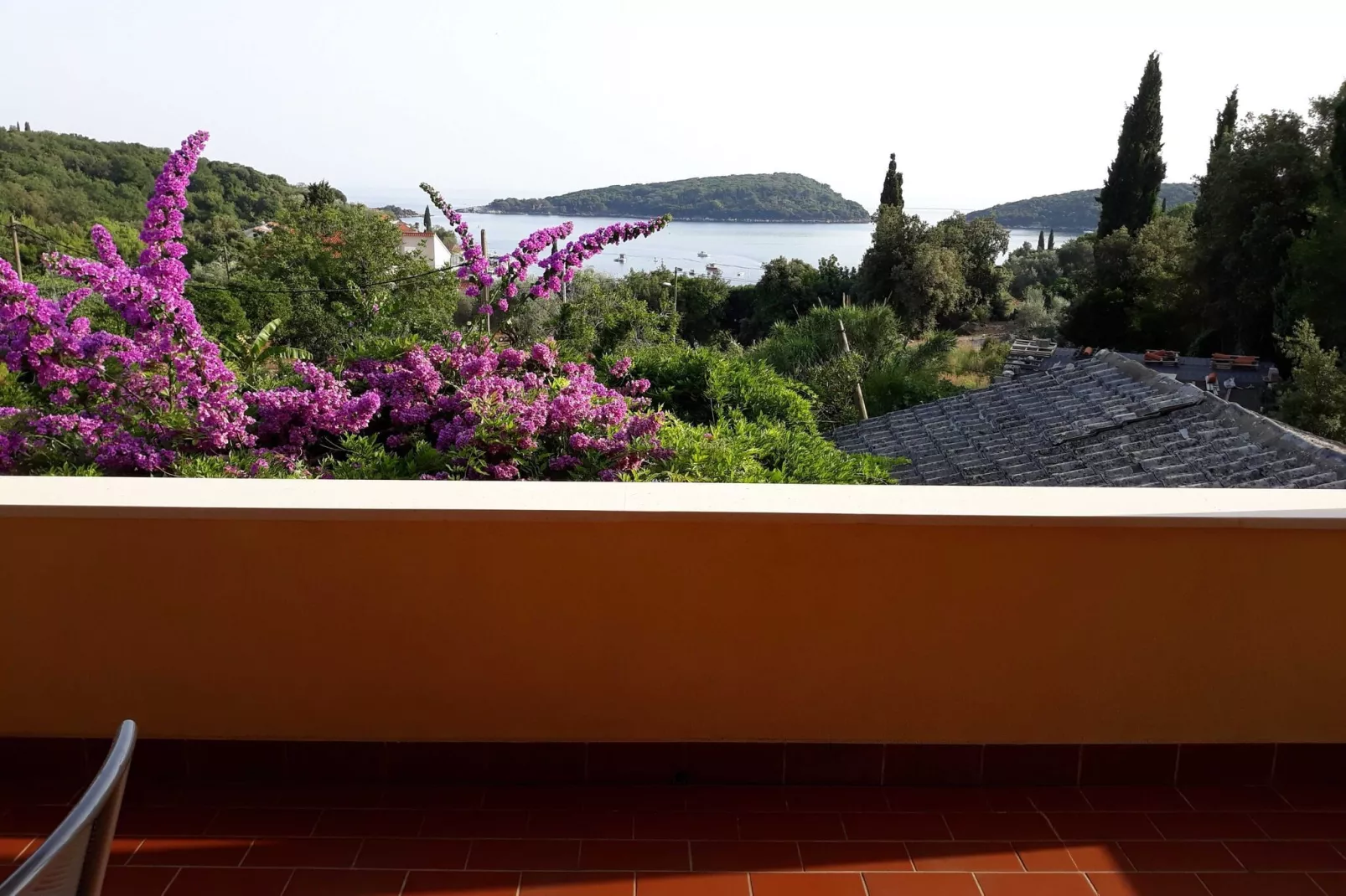 Apartment Luna - One Bedroom Apartment with Terrace and Sea View (Molunat)-Terrace