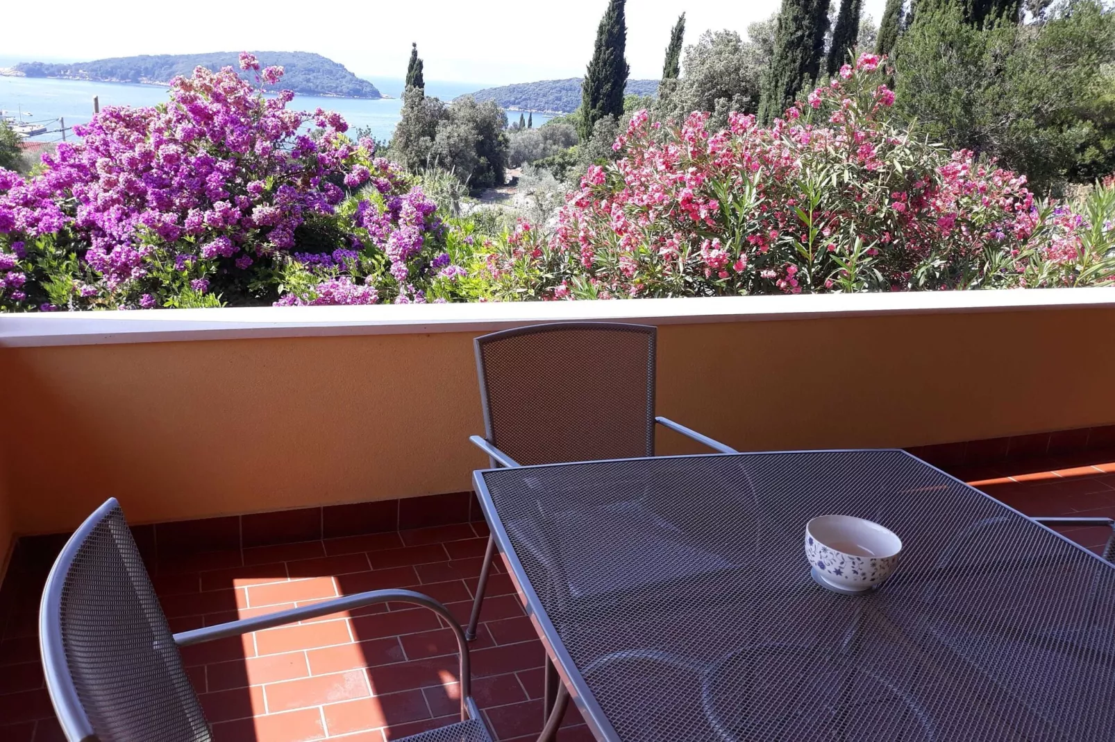 Apartment Luna - One Bedroom Apartment with Terrace and Sea View (Molunat)-Terrace