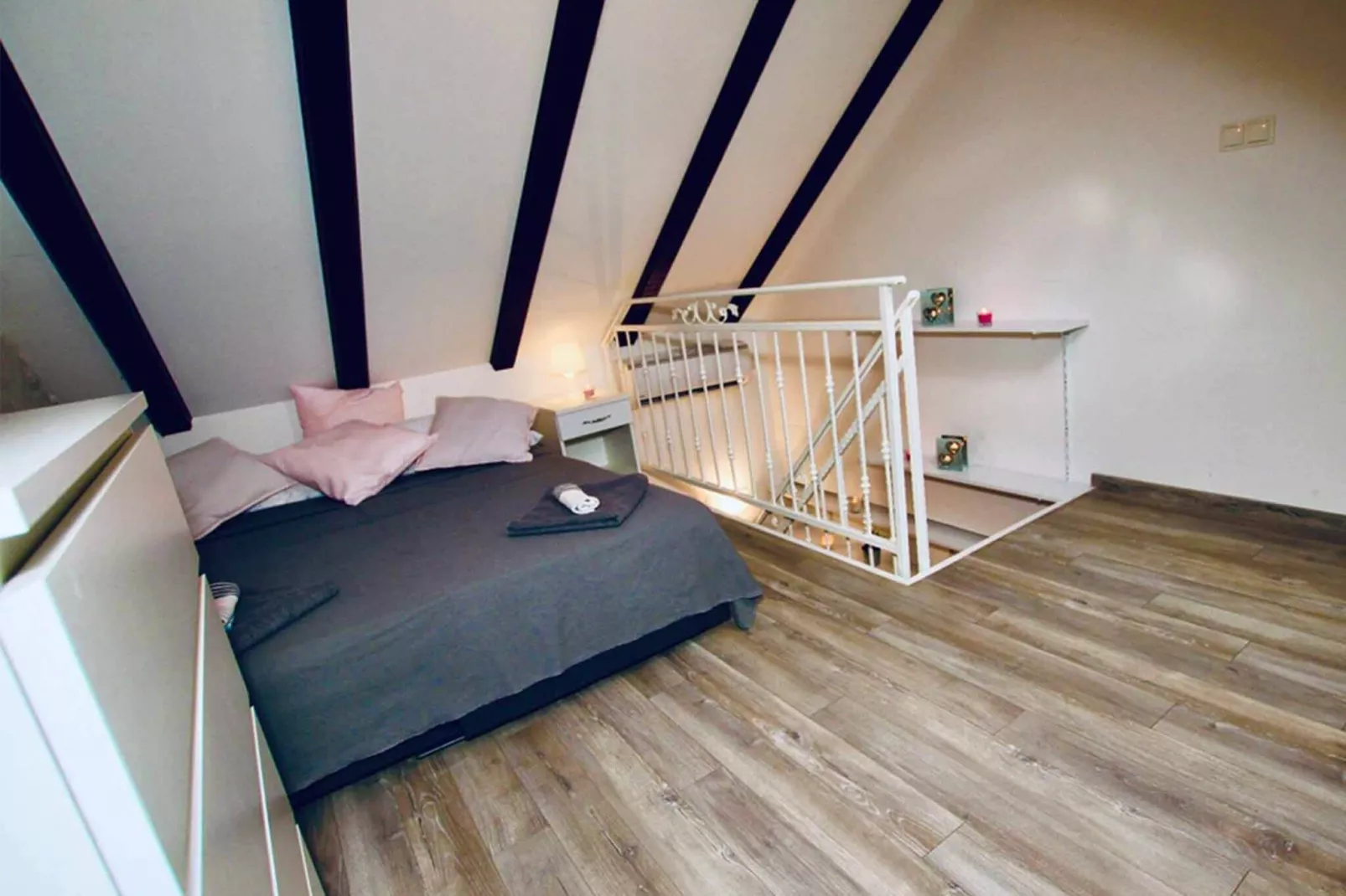 Dalmatian White Shell Apartment- Two Bedroom Apartment-Bedroom