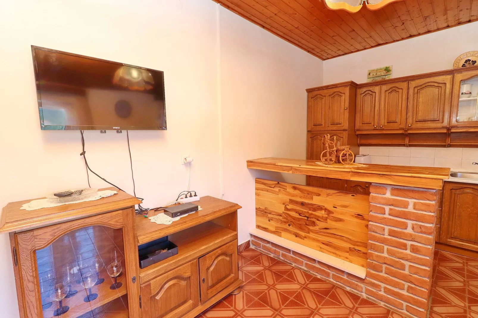 Apartments Peselj-One Bedroom Apartment with Balcony and Sea View ( 2 )-Kitchen