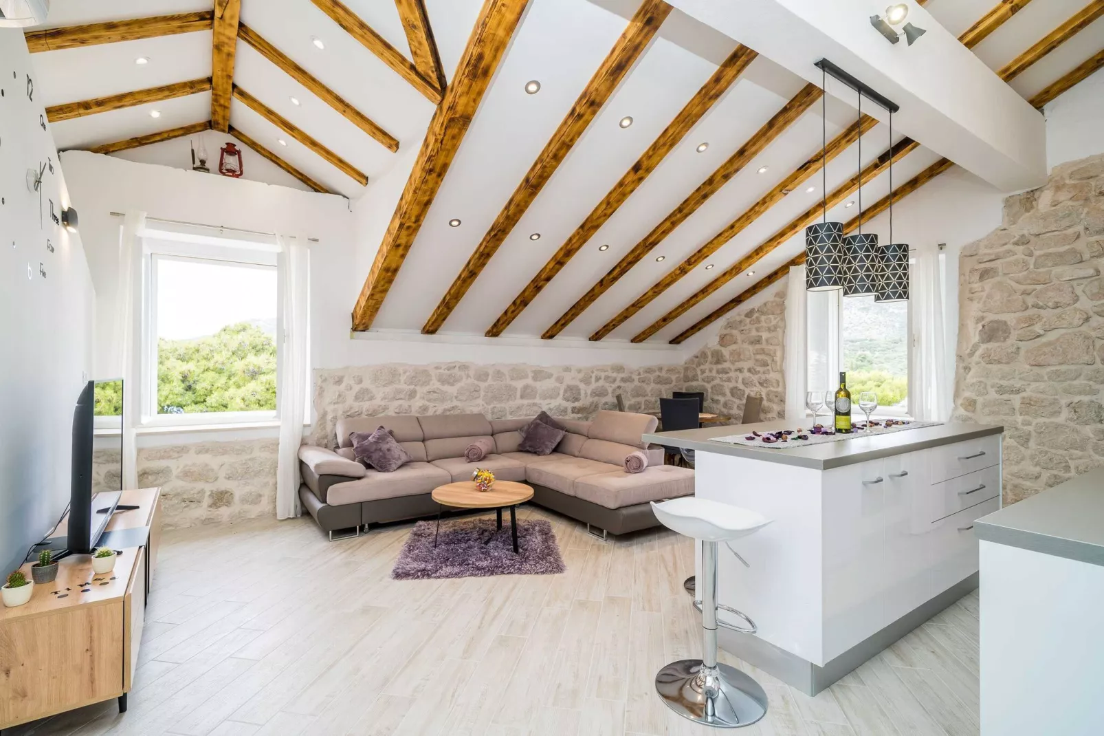 Villa Ro-Ma - Three Bedroom Villa with Terrace and Sea View-Salon