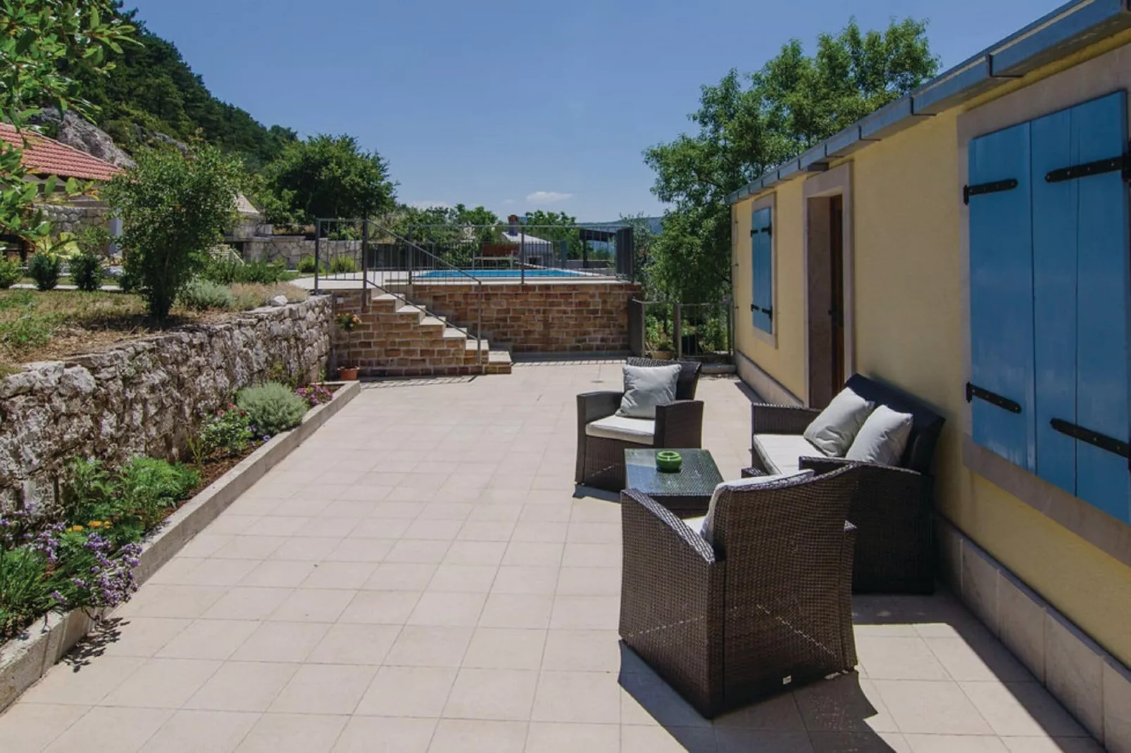 Holiday Home Stari Zoganj - Two Bedroom Holiday Home with Terrace and Swimming Pool-Terrasse