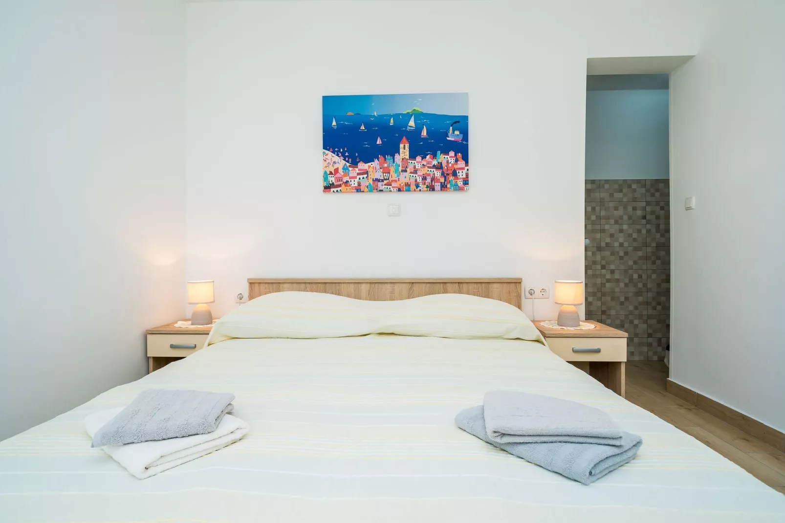 Villa Marija-Double room with Kitchen and Terrace-6-Bedroom