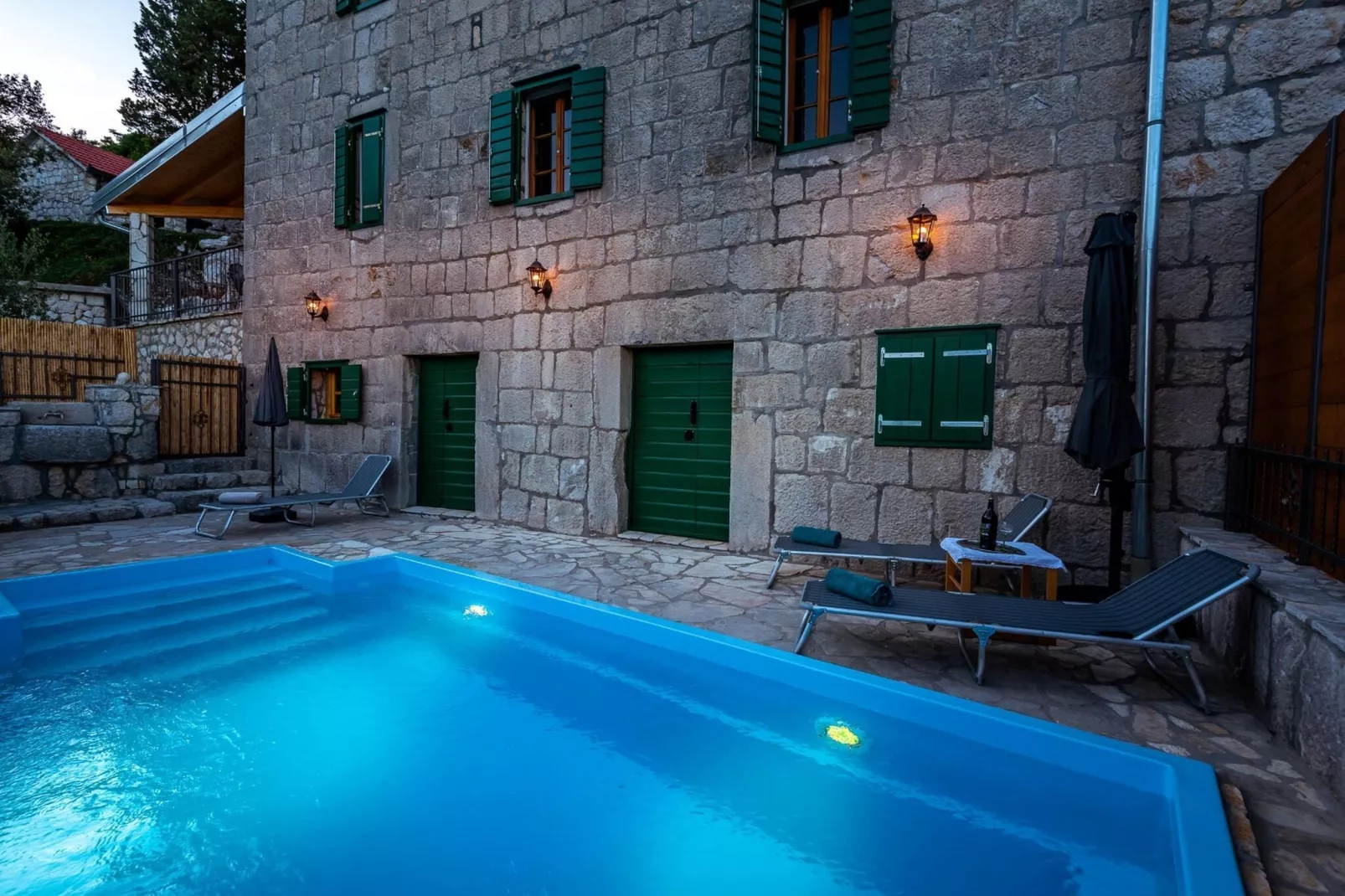 Villa Lazini Dvori - Two Bedroom Stone House Villa with Private Pool-Pool