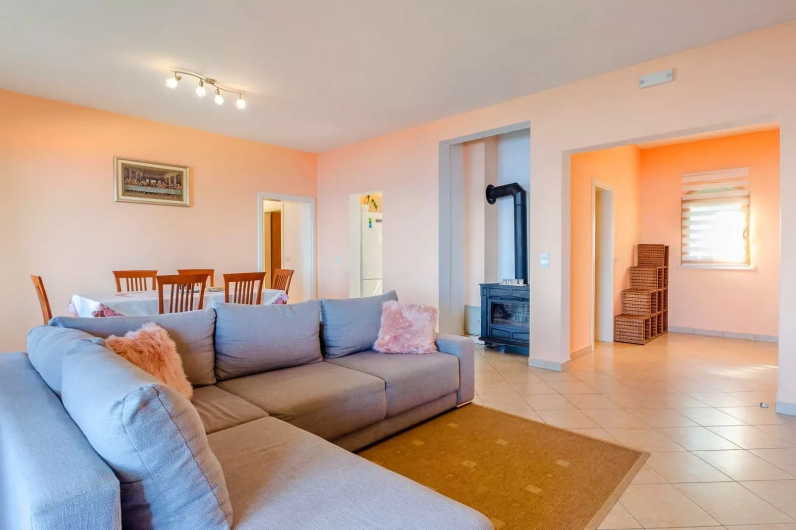 Seafront Holiday Home Marija-Three Bedroom Holiday Home with Sea View-Wohnzimmer