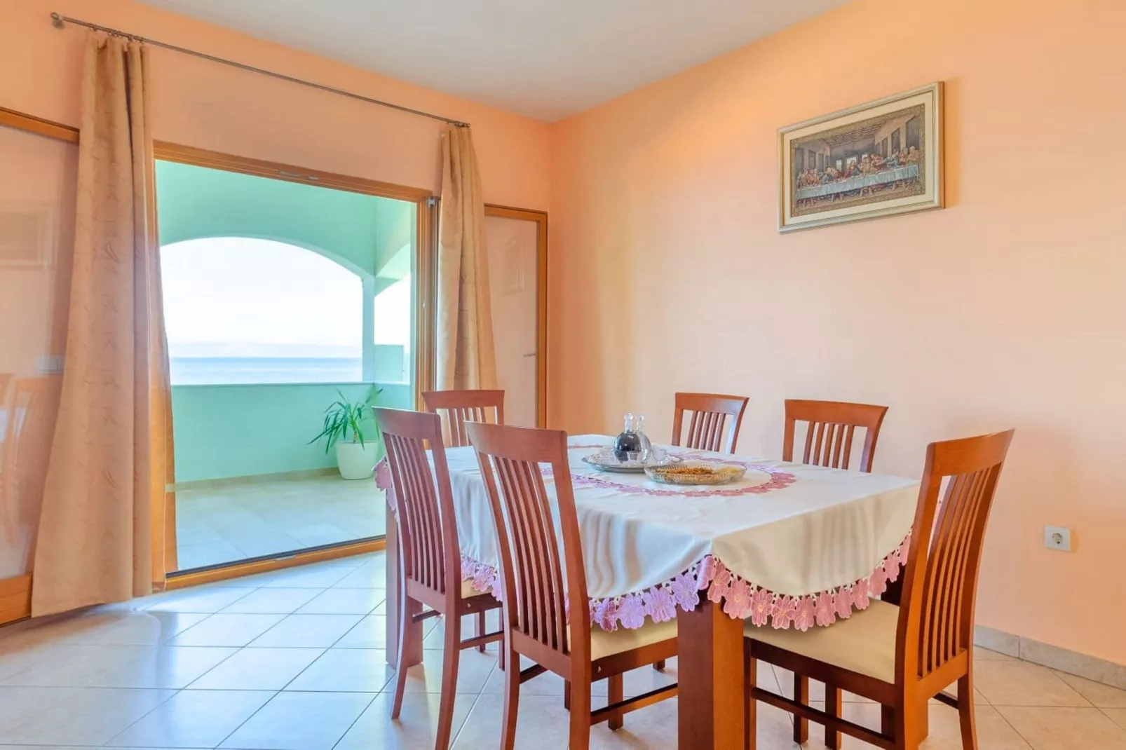 Seafront Holiday Home Marija-Three Bedroom Holiday Home with Sea View-Esszimmer