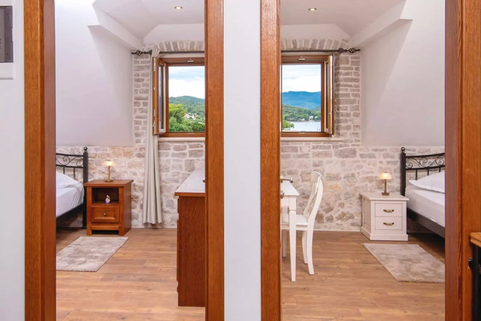Holiday Home Lovište-Three Bedroom Holiday Home with Pool and  Sea View-Bedroom