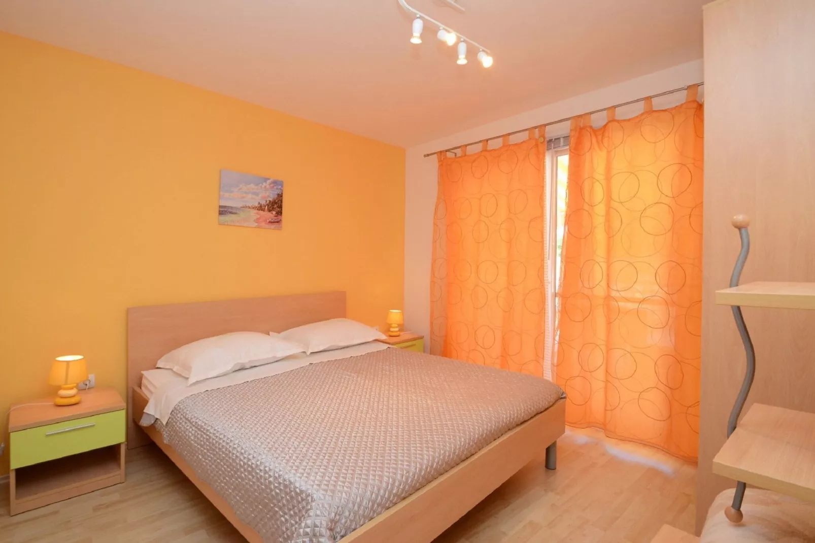 Apartments Korčula - Standard Two Bedroom Apartment with Terrace and Sea View (Seashell)-Bedroom