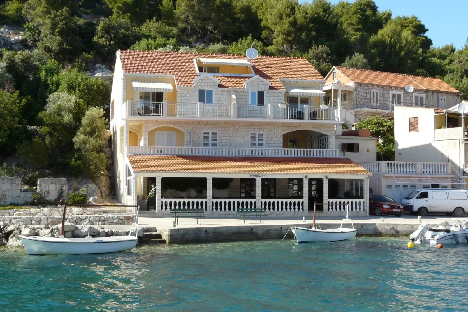 Apartments Korčula - One Bedroom Apartment with Terrace and Sea View-Outdoor