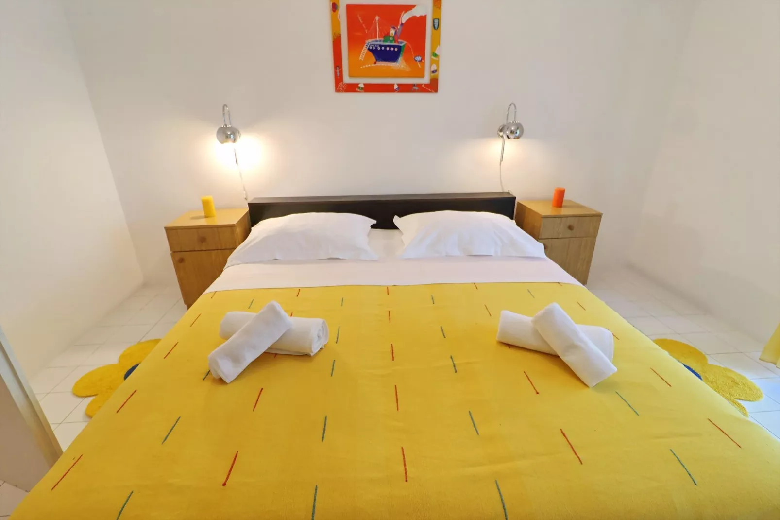 Apartments More & Ja - One Bedroom Apartment with Terrace and Sea View ( 1. istok )-Bedroom