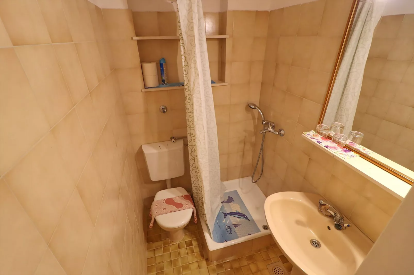 Apartments More & Ja - One Bedroom Apartment with Terrace and Sea View ( 1. istok )-Bathroom