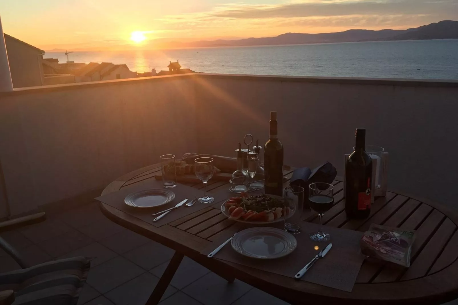 Sunset view apartment - One bedroom apartment with balcony and sea view-Terrace balcony