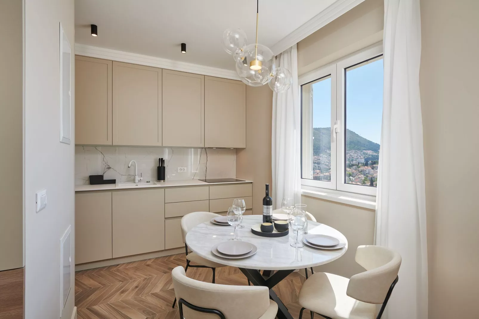 Apartment Blù-Two Bedroom Apartment with Terrace and Sea View-Küche