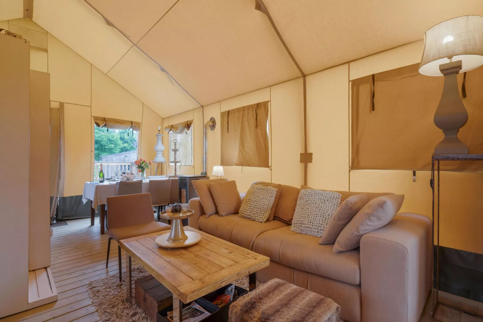 Lodge in de natuur-Living room