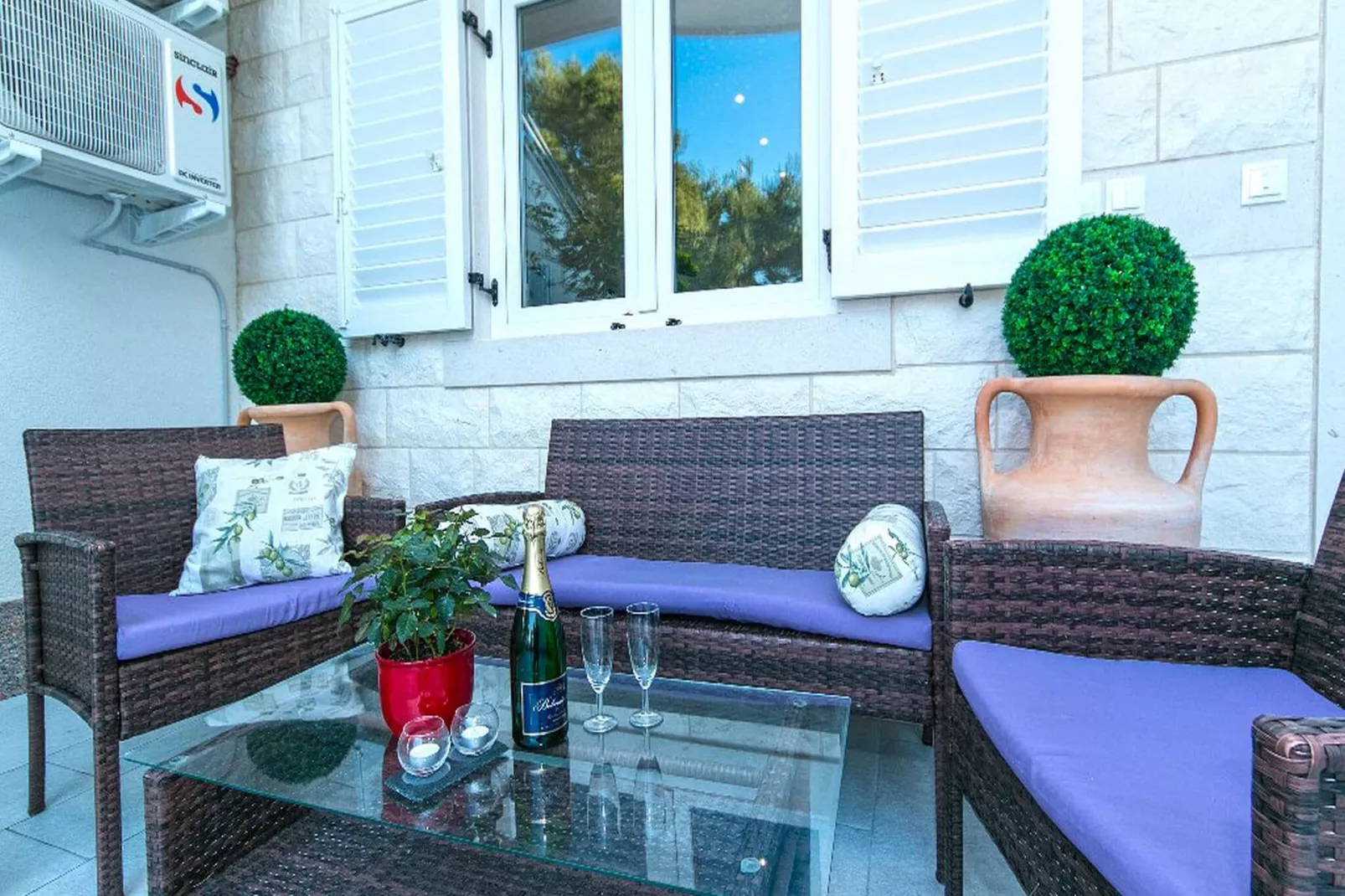 Apartment Papilio  - Two Bedroom Apartment with Terrace-Terrasse