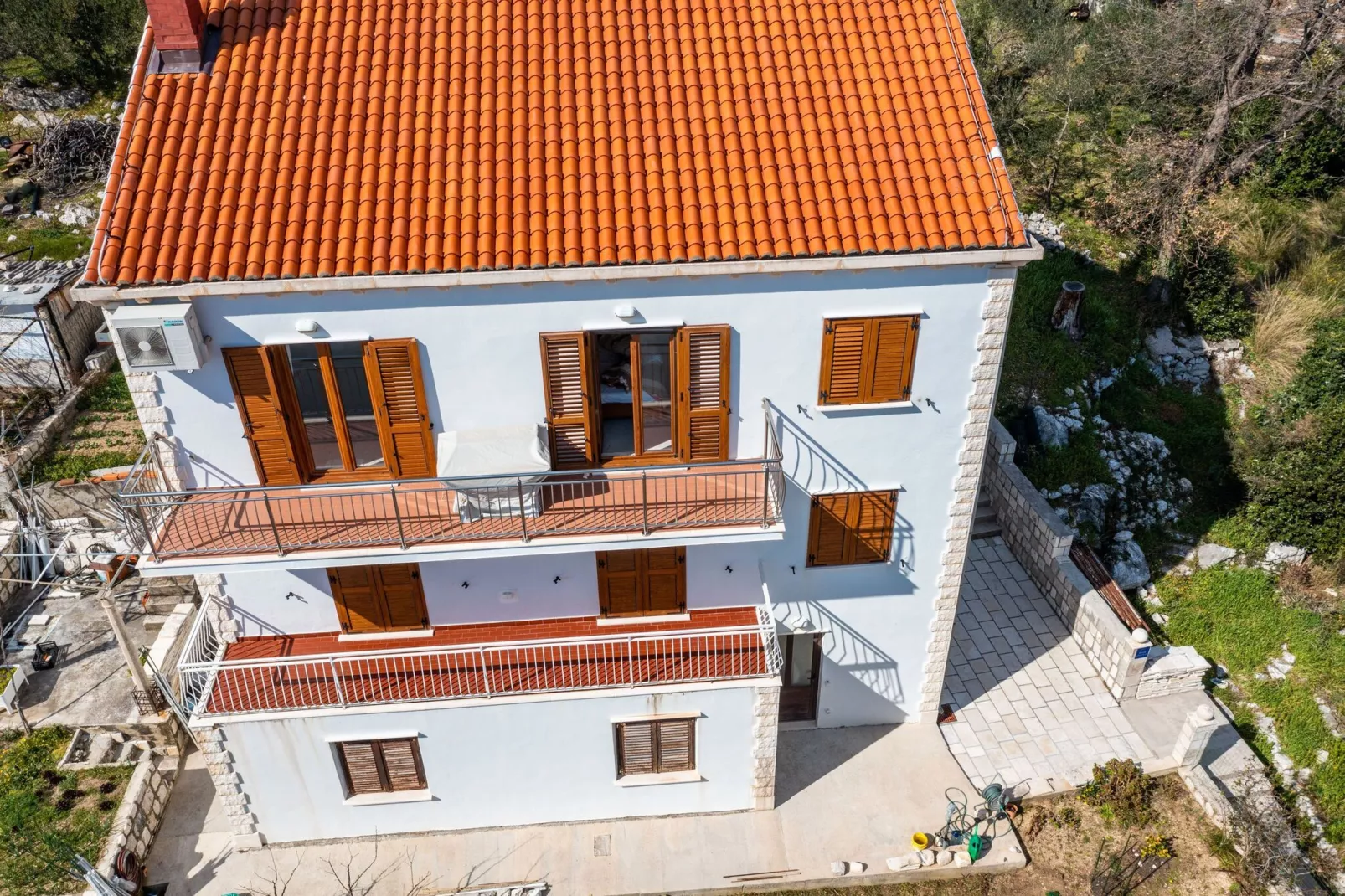 Apartment Bobić- Three Bedroom Apartment with Balcony and Sea View-Outdoor