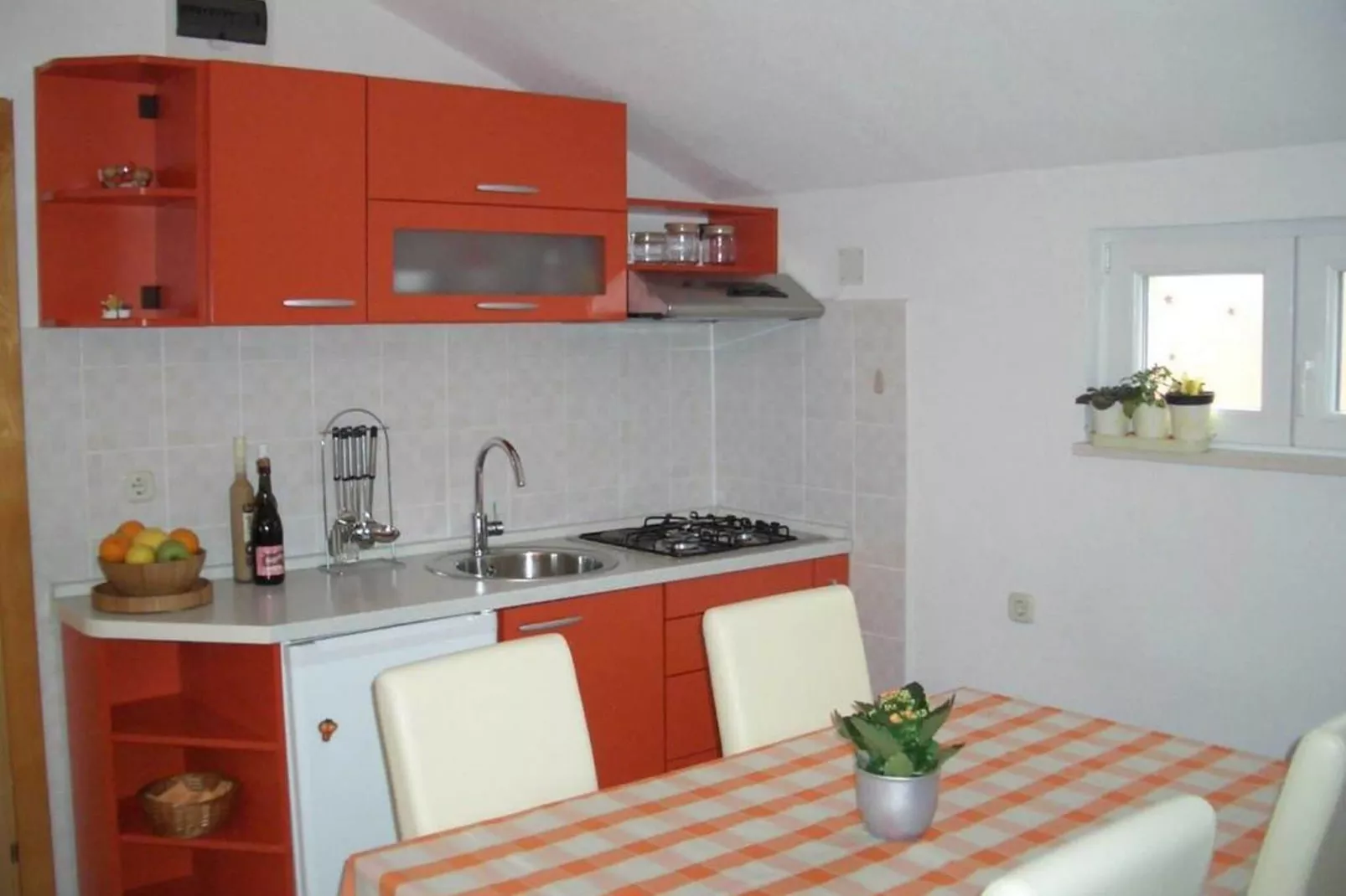 Apartments Paloc - One-Bedroom Apartment with Balcony and Sea View (Narančasti)-Küche