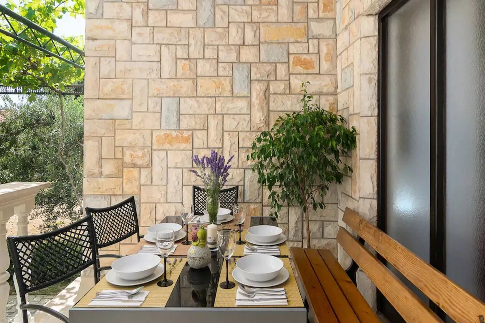Apartments Tomas - One bedroom Apartment with Balcony and Sea View (A1)-Terrace