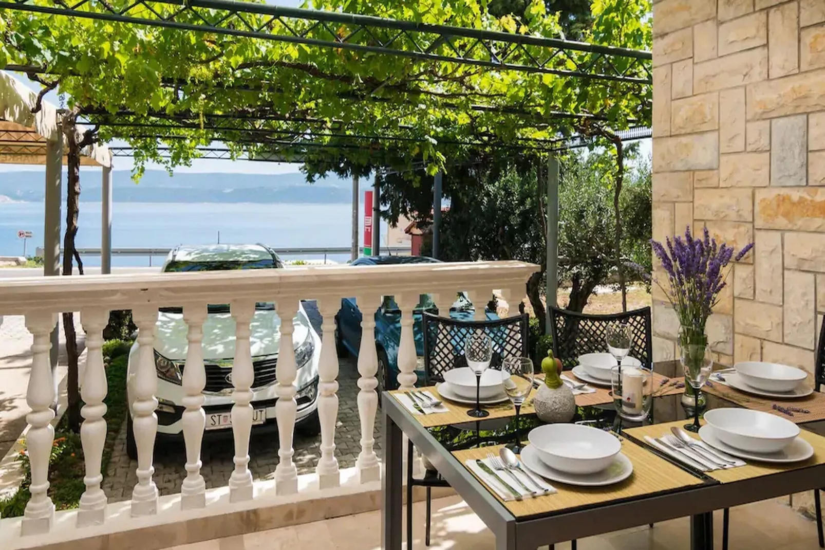 Apartments Tomas - One bedroom Apartment with Balcony and Sea View (A1)-Outdoor