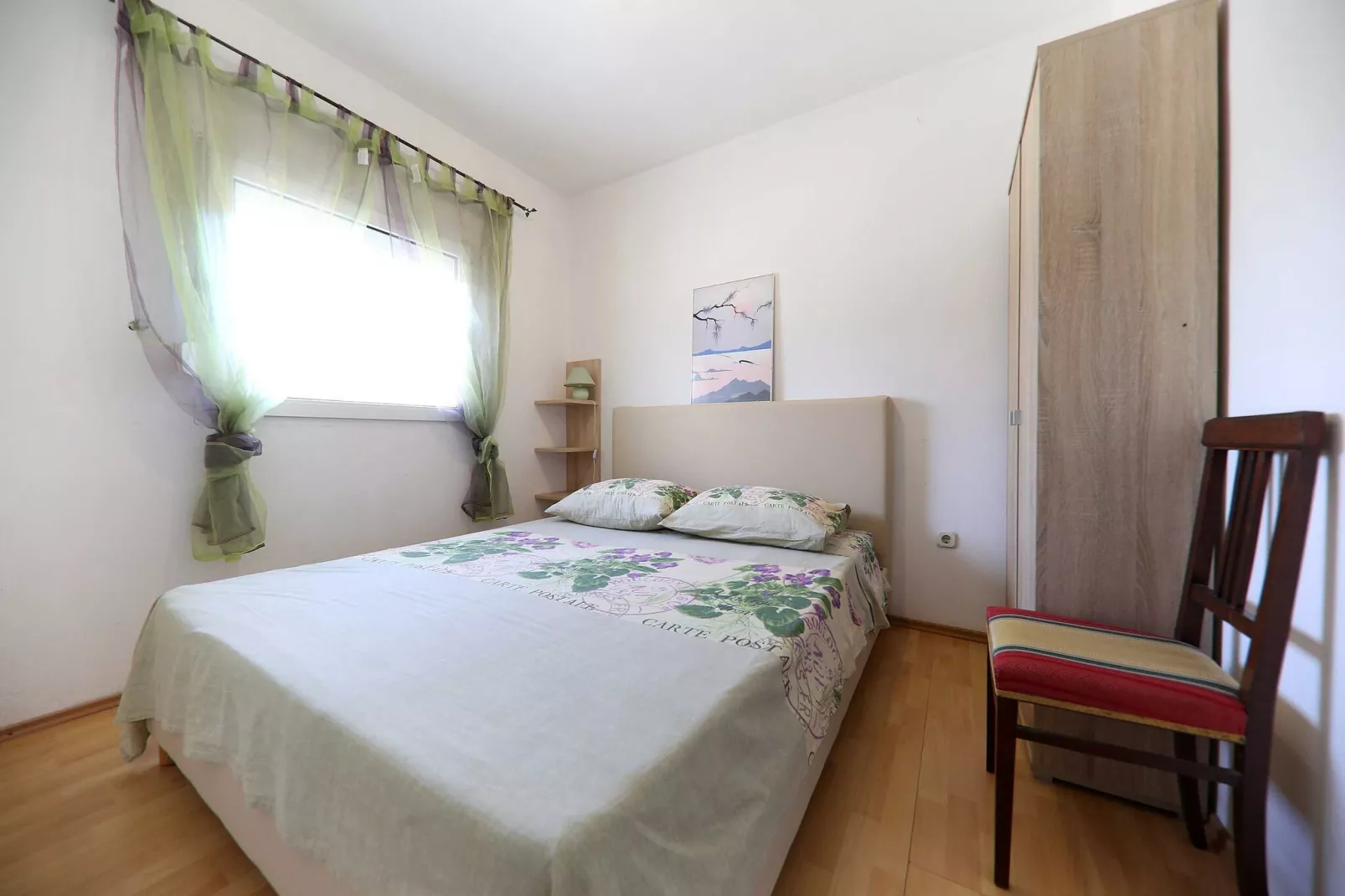 Apartments Melita - Superior Two Bedroom Apartment with Balcony and Sea View (A4)-Schlafzimmer