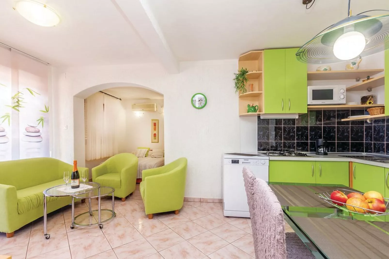 Apartments Paola - Studio Apartment with Terrace and Sea View-Living room