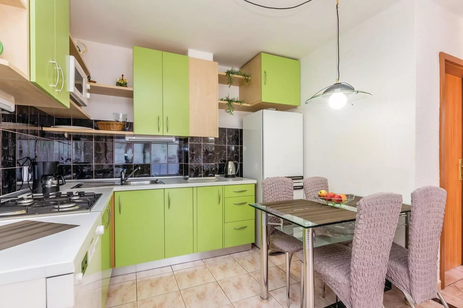 Apartments Paola - Studio Apartment with Terrace and Sea View-Kitchen