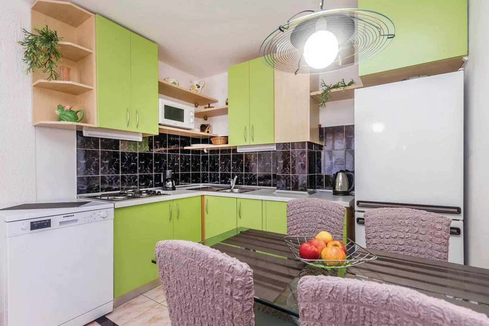 Apartments Paola - Studio Apartment with Terrace and Sea View-Kitchen