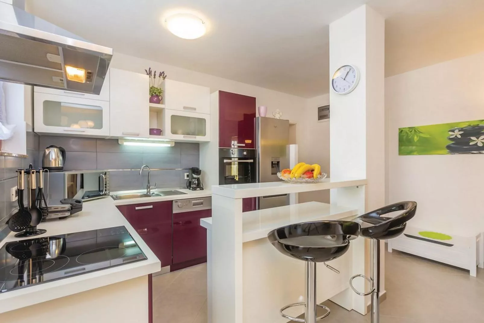 Apartments Paola - Two Bedroom Apartment with Terrace and Sea view-Kitchen