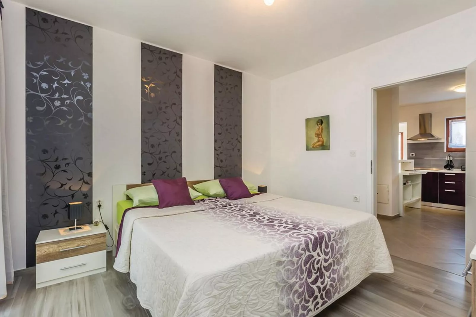 Apartments Paola - Two Bedroom Apartment with Terrace and Sea view-Bedroom