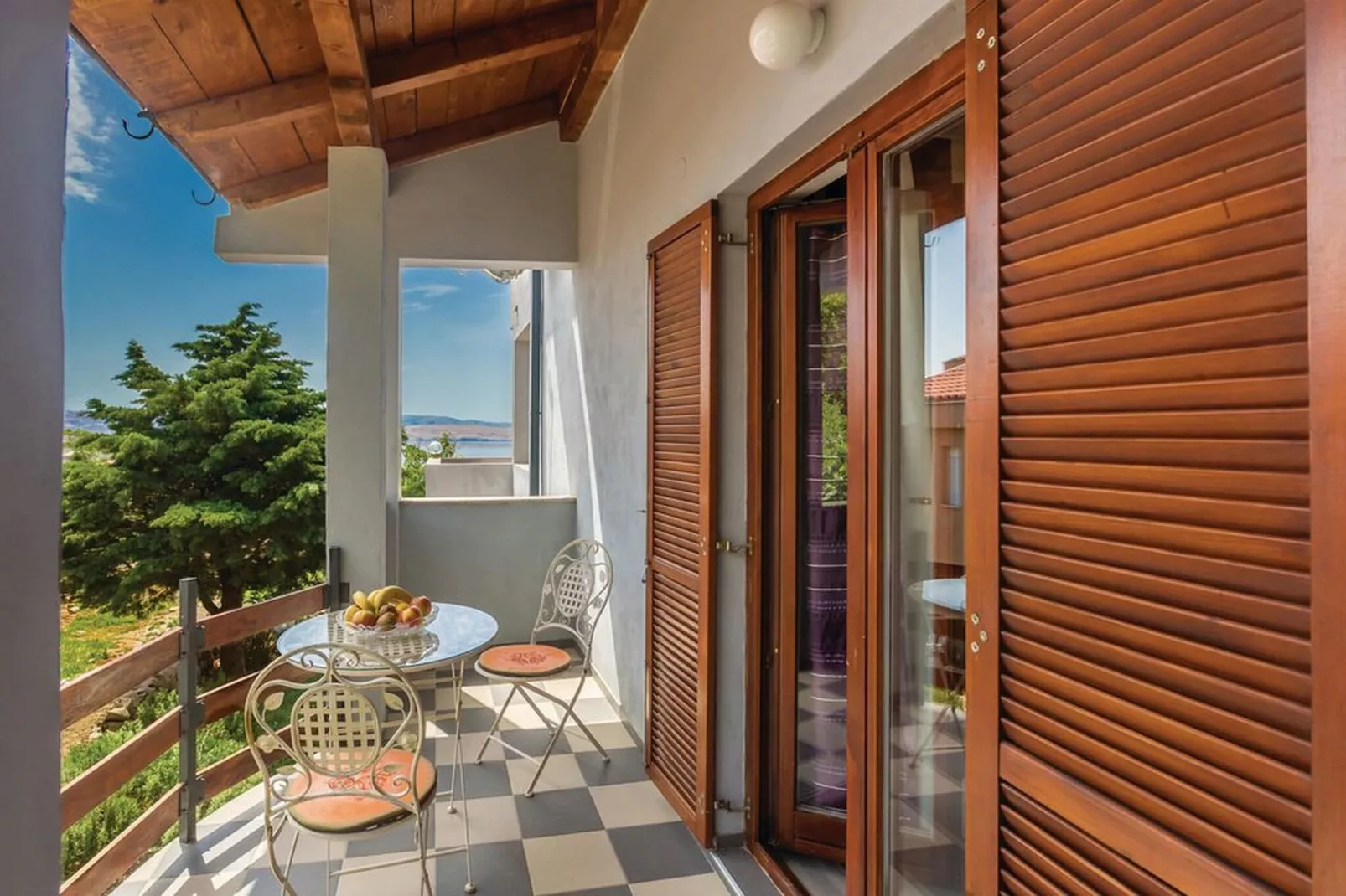 Apartments Paola - Two Bedroom Apartment with Terrace and Sea view-Terrace balcony