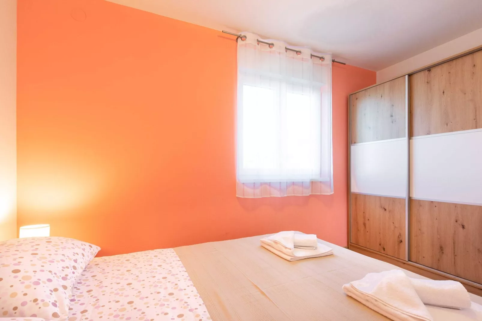 Apartment Salvagno - Two Bedroom Apartment with Balcony and Sea View-Bedroom