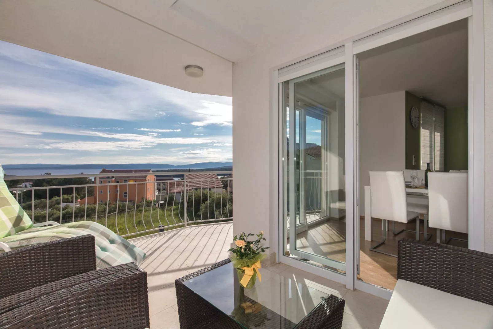Apartment Salvagno - Two Bedroom Apartment with Balcony and Sea View-Terrace