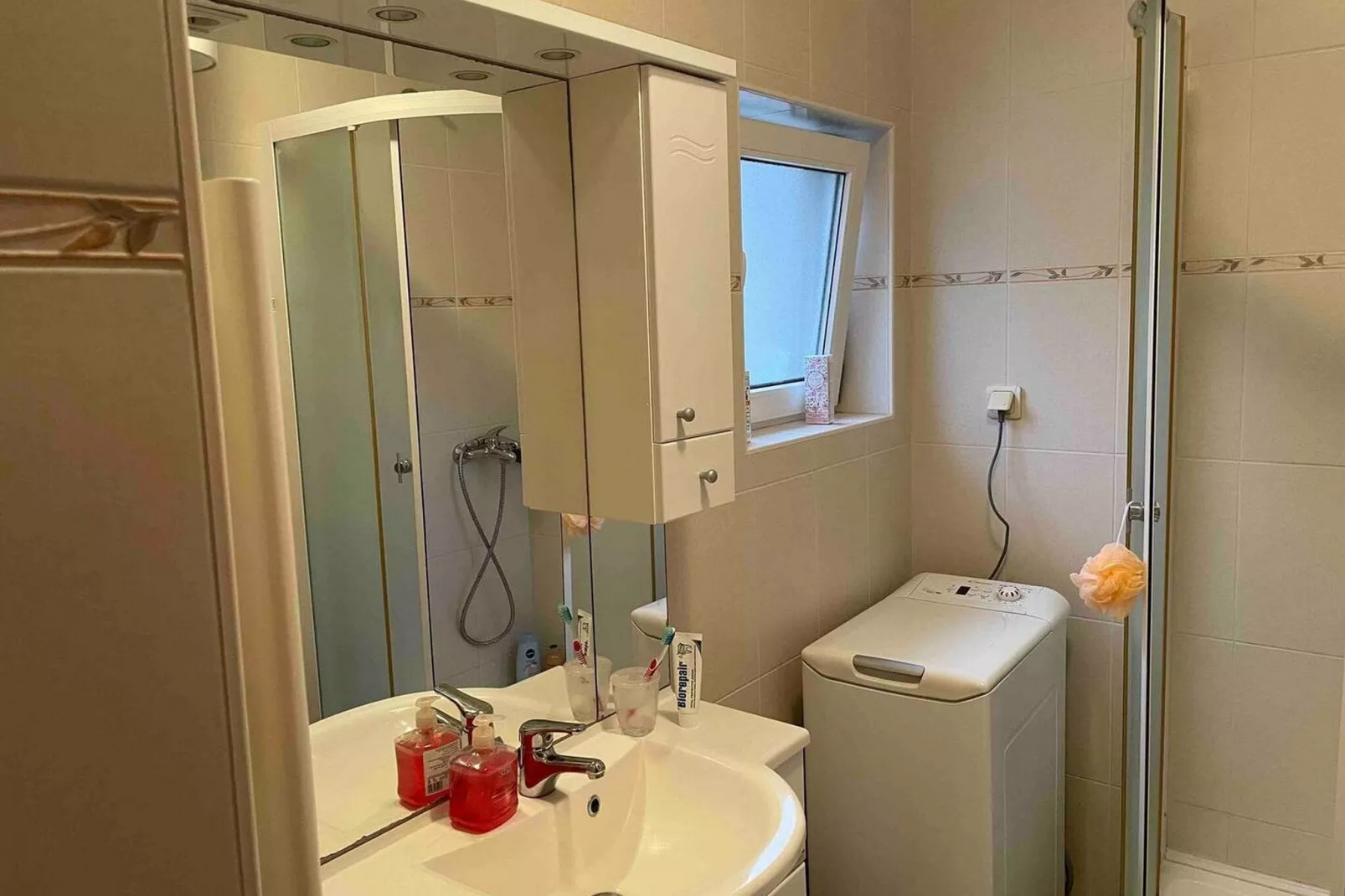 Apartment Luka - One Bedroom Apartment with Balcony and Sea View-Bathroom